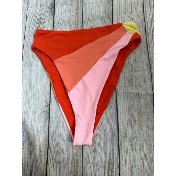 NWT L Space Luca Bikini Bottoms Sunbeam High Waisted Bright MSRP $106 - Picture 4 of 13